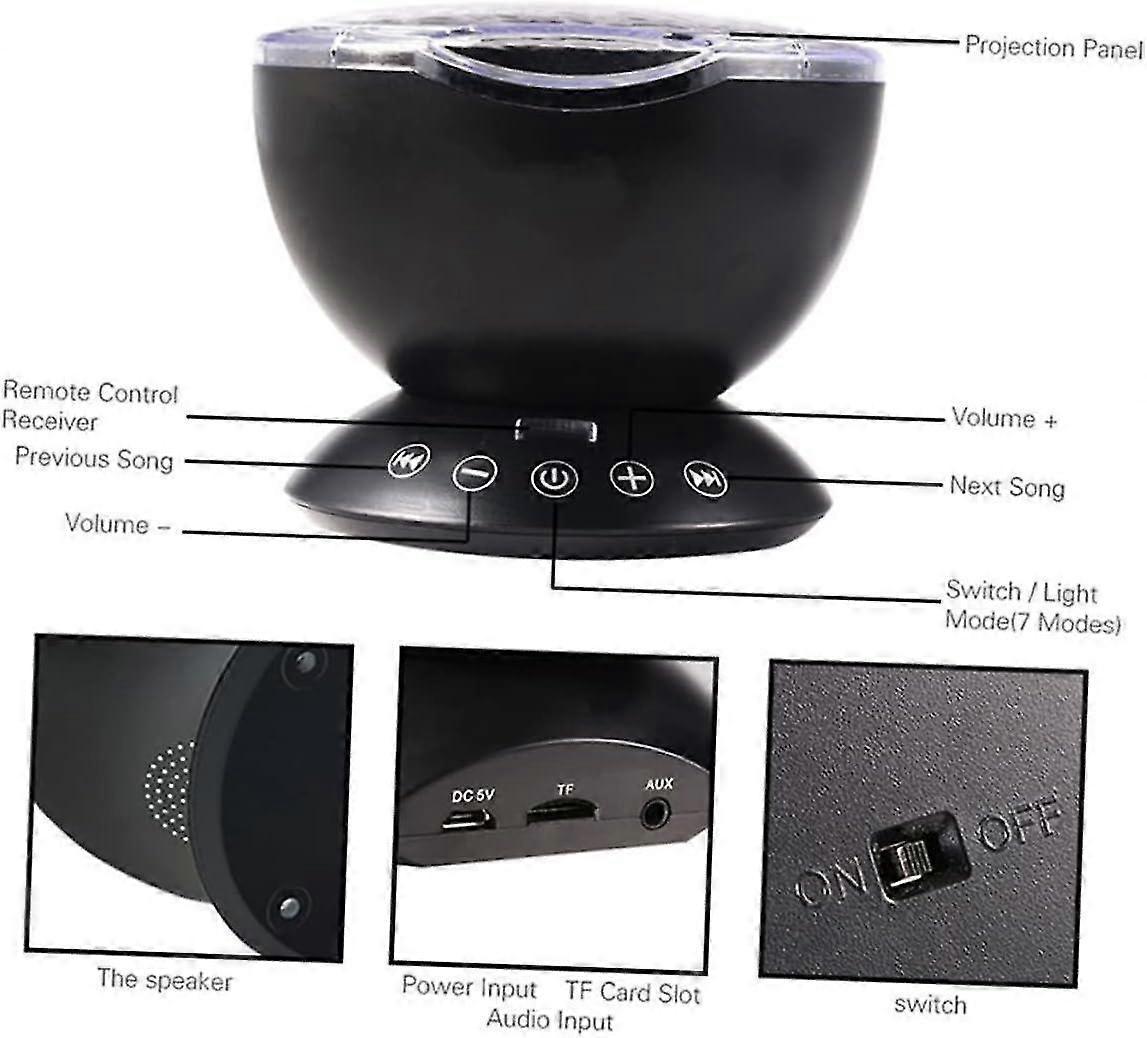 Ocean Projector Light - Bedroom Projection Lamp with Relaxing Water Effect