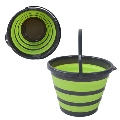 Collapsible Bucket Folding Portable Handheld Water Basin Container for Fishing Outdoor Use 10L
