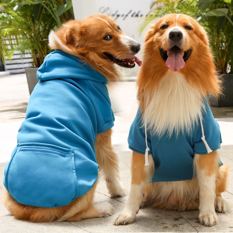 Shining Pet Sweatshirt Polyester Zipper Pocket Big Dog Zipper Pocket Sweatshirt Ginger L (bust 47CM about 4.00 kg-5.50 kg pets)