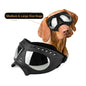 Adjustable Pet Dog Goggles with UV Protection Anti-Fog Lens and Reflective Coating for Medium to Large Dogs Outdoor Driving Beach Snow Activities (Black)