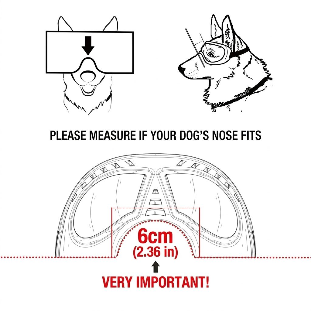 Adjustable Pet Dog Goggles with UV Protection Anti-Fog Lens and Reflective Coating for Medium to Large Dogs Outdoor Driving Beach Snow Activities (Black)