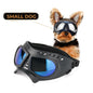 Small Dog Goggles with Soft Frame and Adjustable Strap, Colorful Coated Lens Pet Sunglasses for Car Rides Outdoor Activities Windproof Protection (Blue)