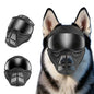 Protective Dog Goggles Full Face Mask with Breathable Muzzle for Medium to Large Dogs, Windproof Sunglasses Visor for Outdoor Walking, Travel and Car Rides (Black)