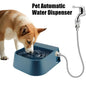 Automatic Pet Water Dispenser with Floating Valve and Hose, 2L Food-Grade Bowl for Dogs Cats Chickens Rabbits and Small Animals, Indoor Outdoor Fresh Water Supply (Bowl And Water Pipe)