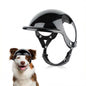 Pet Helmet for Dogs and Cats, Adjustable Outdoor Safety Headgear with Ventilation and Padded Interior, Fun Motorcycle Style Hat for Rides and Daily Walks (M, Black)