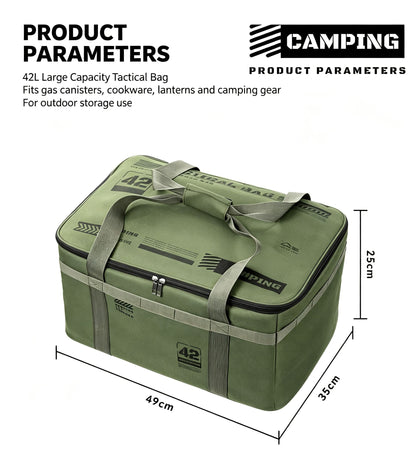 Outdoor camping thick Oxford cloth storage large capacity insulation bag 42L,black