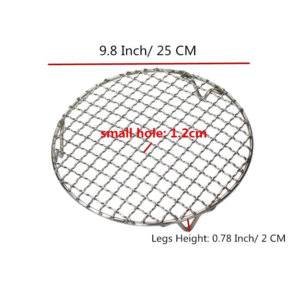 Stainless Steel Round Wire Baking Cooling Rack with Legs for Airfryer Oven, Nonstick Cooling Roasting Rack Net Grill Barbecue Rac