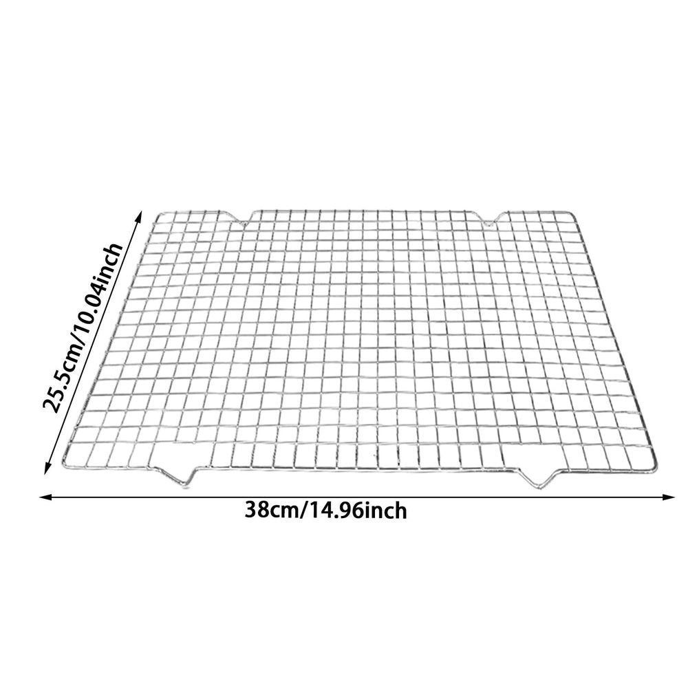 Stainless Steel Baking Rack, 15.0x10.0in Heavy Duty Wire Cooling Grid, Oven-Ready Grill Grate for Baking Roasting and BBQ Cooking