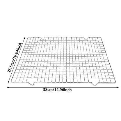 Stainless Steel Baking Rack, 15.0x10.0in Heavy Duty Wire Cooling Grid, Oven-Ready Grill Grate for Baking Roasting and BBQ Cooking