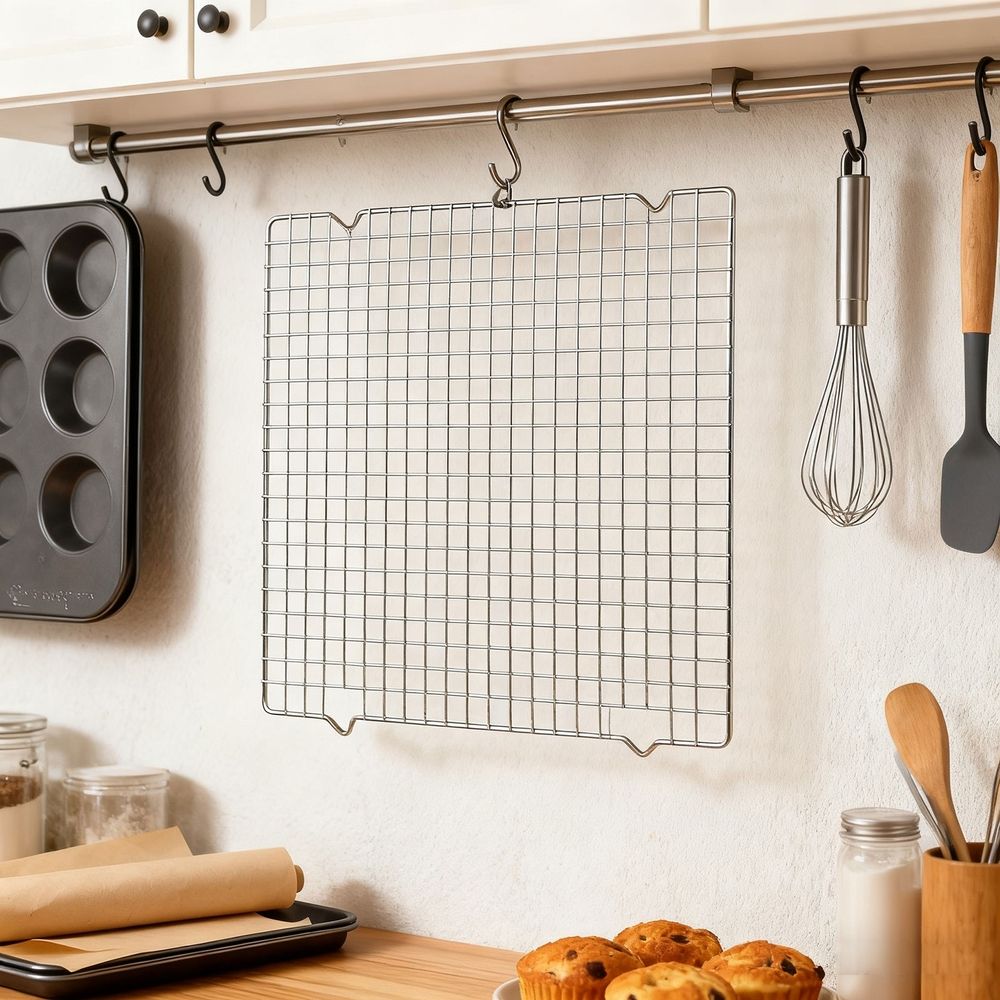 Stainless Steel Baking Rack, 15.0x10.0in Heavy Duty Wire Cooling Grid, Oven-Ready Grill Grate for Baking Roasting and BBQ Cooking