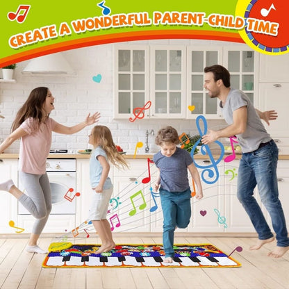 Musical Piano Mat for Toddlers - 28 Music Sounds Floor Piano Keyboard Dance Playmat - Toy & Gift for Kids 1-5 Years Old Boys Girls