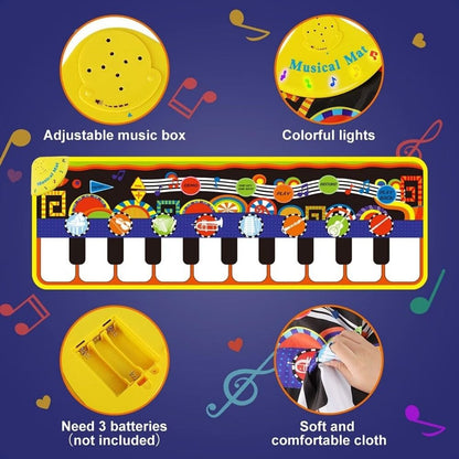 Musical Piano Mat for Toddlers - 28 Music Sounds Floor Piano Keyboard Dance Playmat - Toy & Gift for Kids 1-5 Years Old Boys Girls