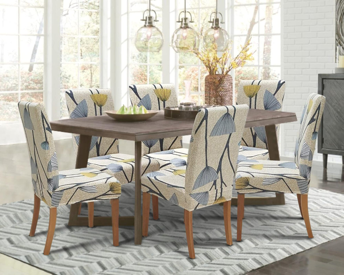 2pc Chair Covers for Dining Room Set of 2, Stretch Dining Chair Cover, Washable Kitchen Chair Slipcovers, Removable Seat Protector