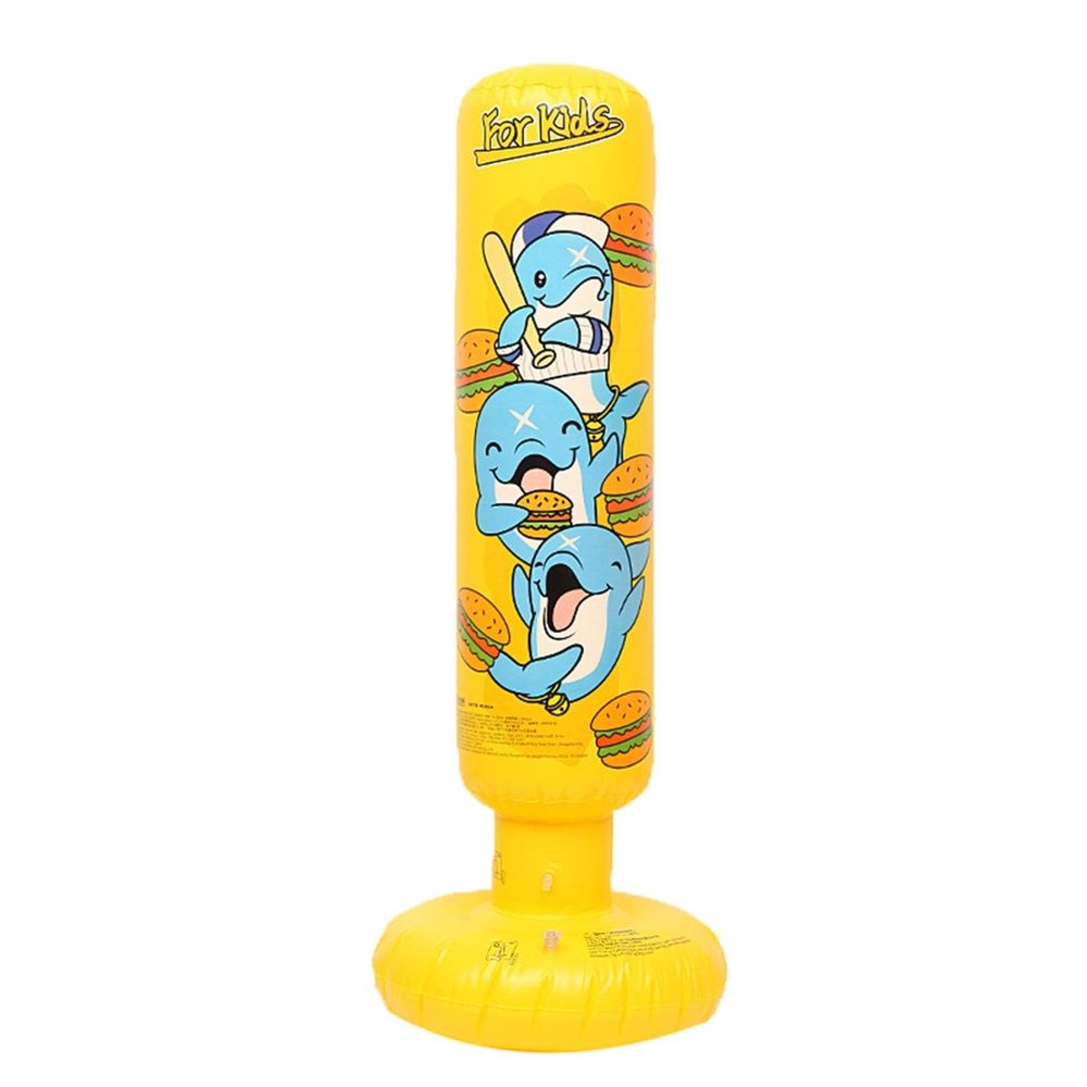 Inflatable Punching Bag for Kids, 47inch Freestanding Ninja Boxing Bag, Toys and Gifts for Boys and Girls Age 5-12, for Karate, Taekwondo, MMA, Boxing Bag, (Dolphin Pattern)