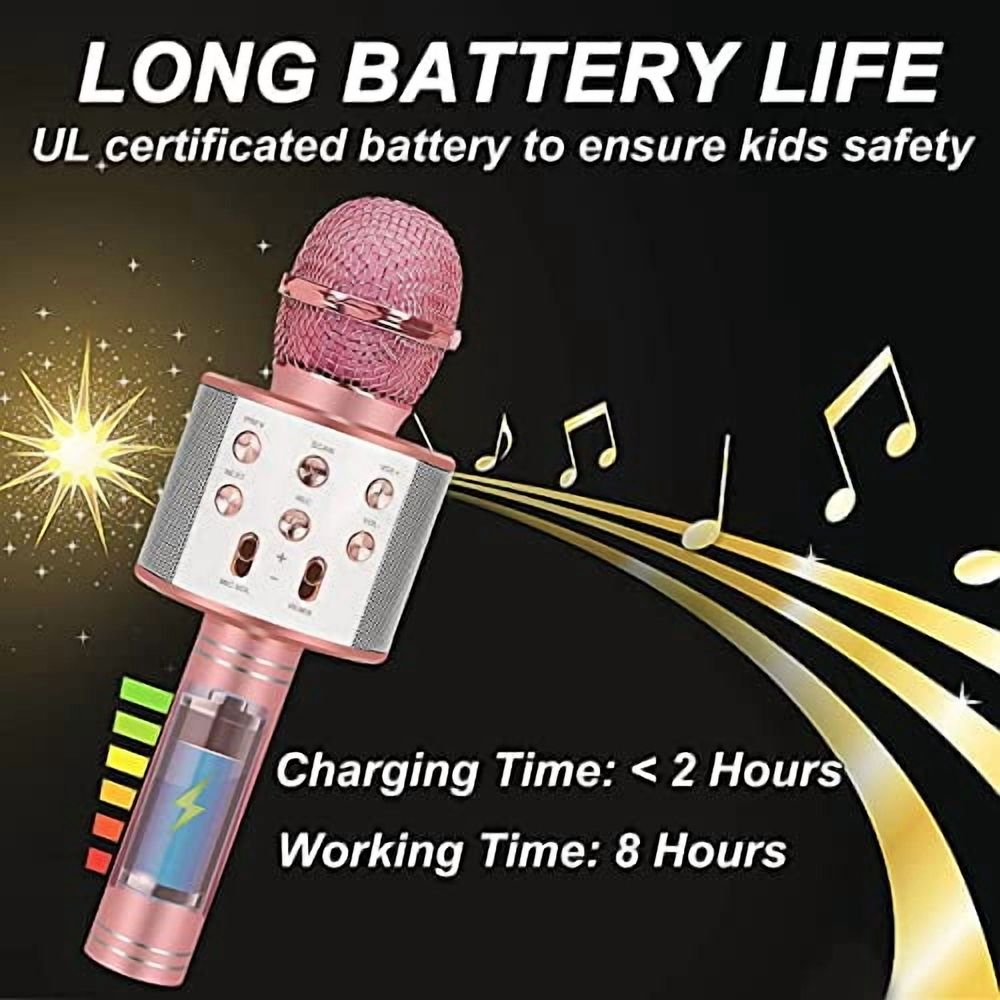 Kids Karaoke Microphone for Girl Gifts: Top Girl Toys for 3 4 5 6 7 8 9 10 Year Old Girl Christmas Birthday Gifts Ideas