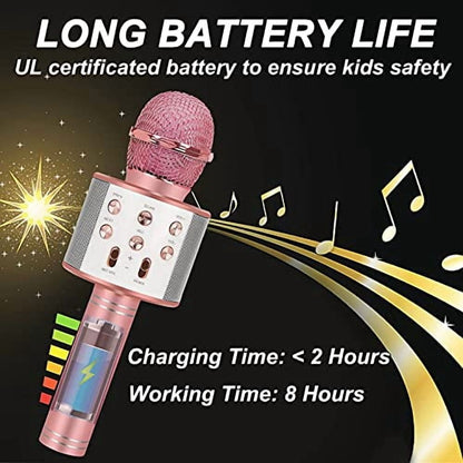 Kids Karaoke Microphone for Girl Gifts: Top Girl Toys for 3 4 5 6 7 8 9 10 Year Old Girl Christmas Birthday Gifts Ideas