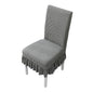 Easy-Going Dining Chair Covers Stretch Parsons Chair Slipcover with Skirt Chair Covers for Dining Room Restaurant Banquet (3 PCS)