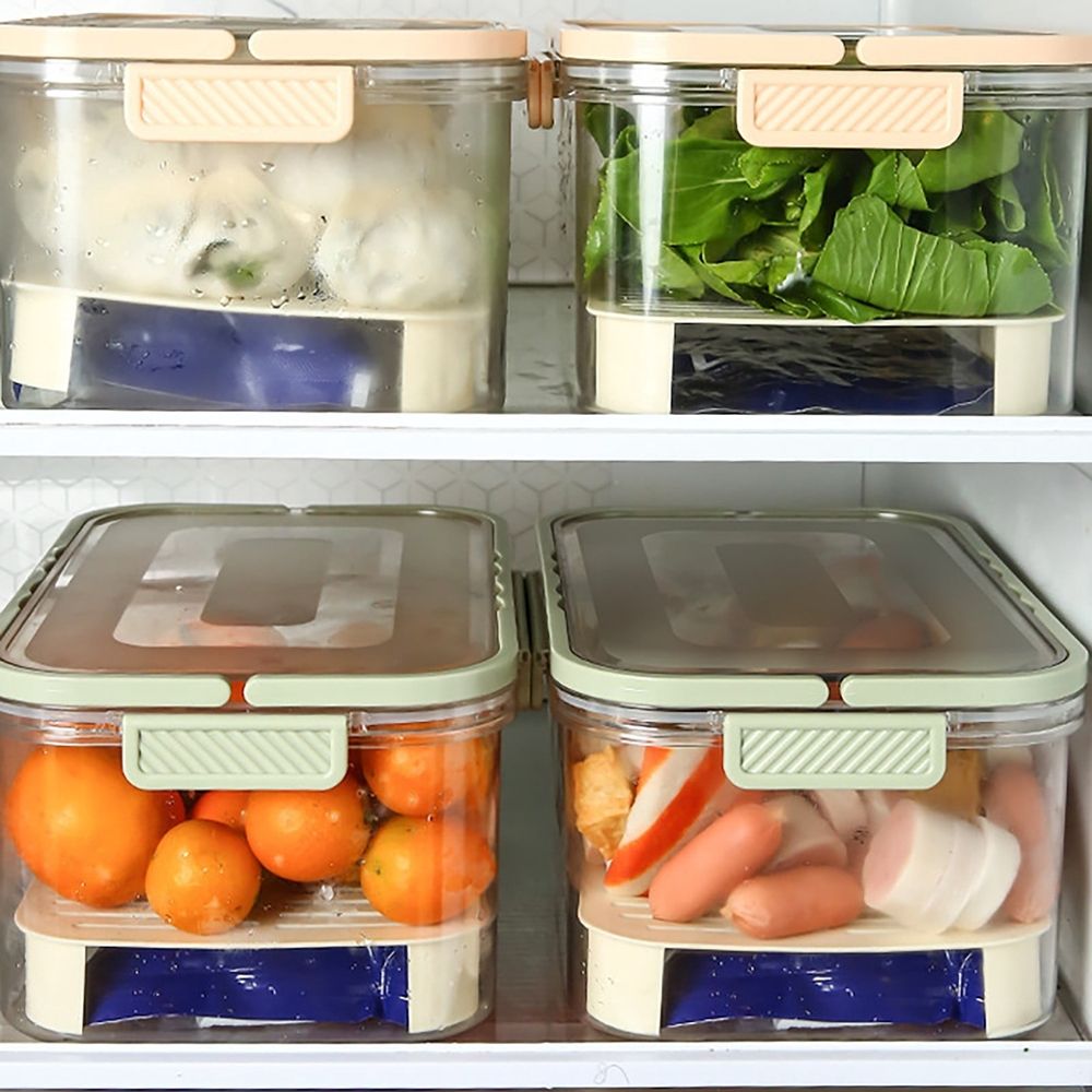 Plastic Portable Ice Cooler Box (Color A), with Drain Divider, Outdoor Picnic & Camping Snack Container (1pc)