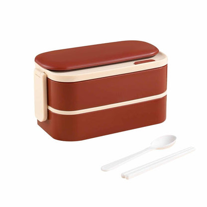Lunch Box Containers, Stainless Steel Japanese Style Double-layer Lunch Box Bento Box Outdoor Lunch Box Microwave Heating Lunch Box For Office Workers