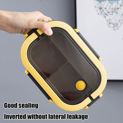 Bento Lunch Box, Double-layer Bento Box Compartmentalized Lunch Box Microwave-specific Adult And Office Worker Meal Box