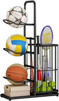 CARLA HOME Ball Storage Rack - 3-Tier Sports Organiser