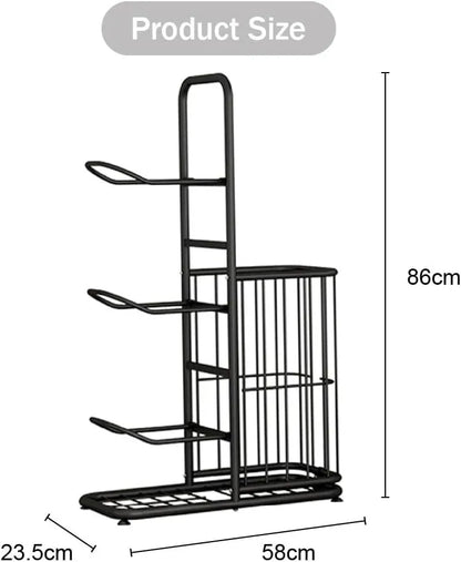 CARLA HOME Ball Storage Rack - 3-Tier Sports Organiser