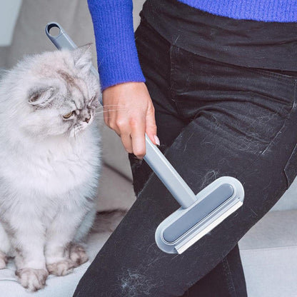 Multi-Purpose Cleaning Brush Pet Hair Removal Dual-Sided Brush with Scraper Gap Brush