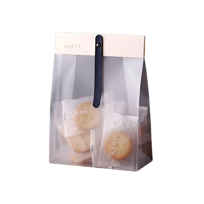 50pcs Transparent Snack Bags Biscuit Candy Bags Resealable Food Packaging - Orange
