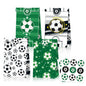 Fashion Football Sport Gift Bags Green Kraft Paper Sticker Set Party Favor Bags - 2sets-LB153