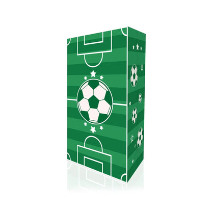 Fashion Football Sport Gift Bags Green Kraft Paper Sticker Set Party Favor Bags - 2sets-LB153