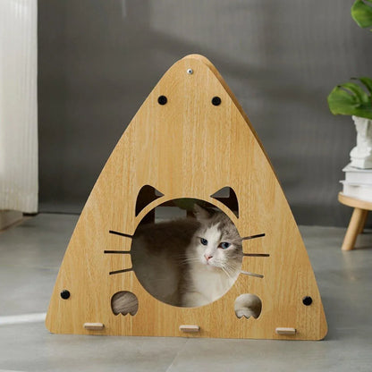 1-Piece Triangular Cat Scratcher and Hideaway