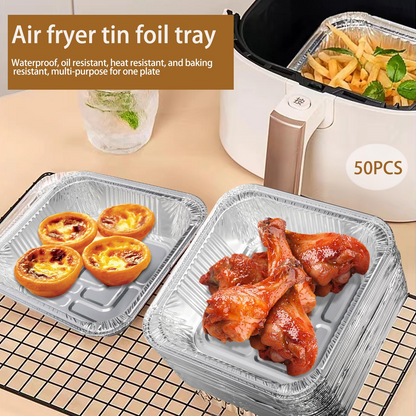 48x Deep Foil Aluminium Disposable Food Container Trays Pans Baking Roast Bulk 33x27x11cm