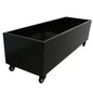 Black Metal Planter Medium + Wheels