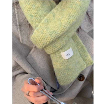 Brown Cozy Knit Scarf - Soft Wool-Blend Winter Neck Wrap, Warm and Stylish