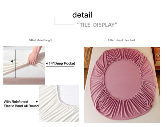 White Plush Crystal Velvet Fitted Sheet - Ultra Soft, Warm & Thick for Winter (99x190+36cm)