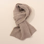 Khaki Soft Ribbed Knit Winter Scarf - Cozy Warm Wool Blend Neck Wrap (160x25cm)
