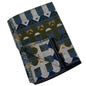 Blue Extra Large Ethnic Print Faux Lambswool Shawl - Cozy Winter Wrap Scarf (70x210cm)