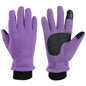 S Purple Warm Windproof Touchscreen Gloves - Anti-Slip Grip for Winter Cycling & Outdoor Sports