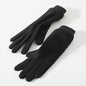 Black Elegant Women's Wool Blend Winter Gloves - Cozy Fleece-Lined Touchscreen Warmth