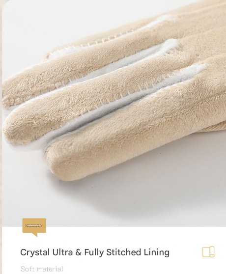 Pink Elegant Women's Wool Blend Winter Gloves - Cozy Fleece-Lined Touchscreen Warmth