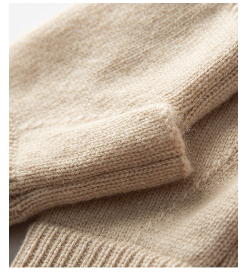 Red Color Block Cashmere Fingerless Gloves for Women Autumn Winter Outdoor Cold Protection Warm Knitted Gloves