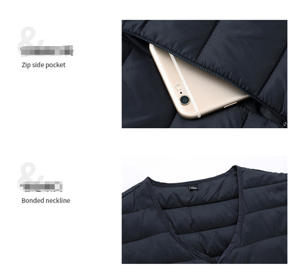 M Wine Red Men's Lightweight Quilted Puffer Vest - Ideal Sleeveless Jacket for Winter Layering