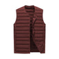 XL Wine Red Men's Lightweight Quilted Puffer Vest - Ideal Sleeveless Jacket for Winter Layering