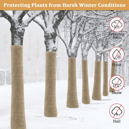 40in x 15ft Natural Jute Burlap Plant Blankets - High Density Winter Frost Protection for Australian Gardens and Trees