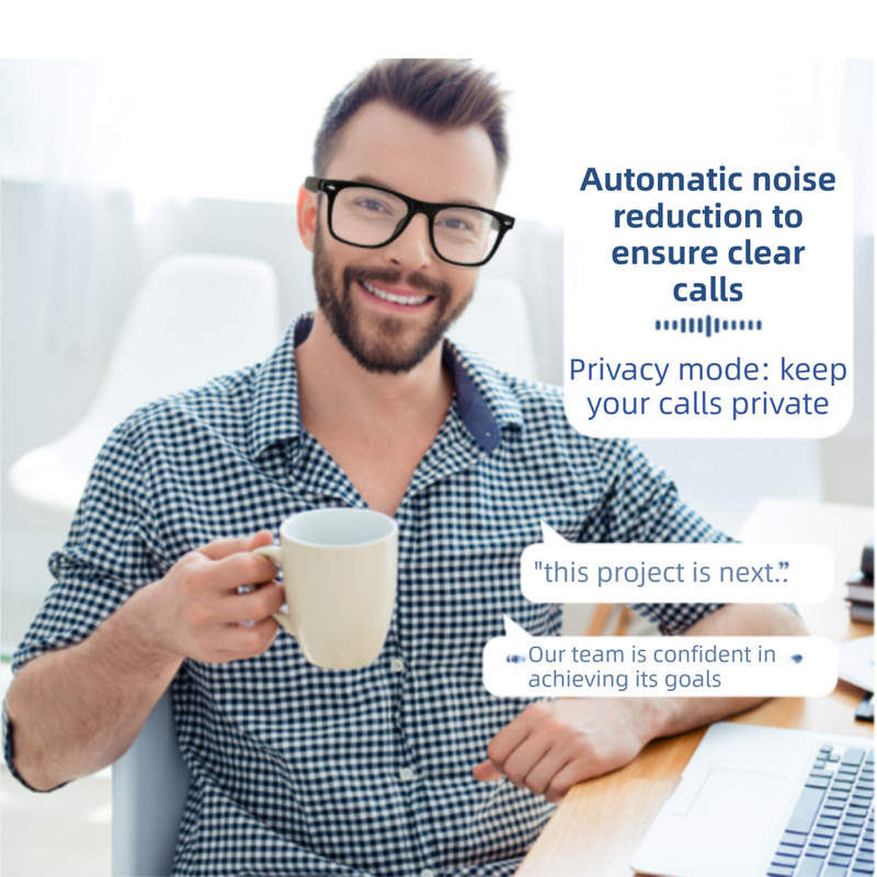 Black Ultra-Light AI Smart Sunglasses - Immersive Stereo Sound, Clear Noise Reduction, IPX Waterproof, Comfortable & Stylish