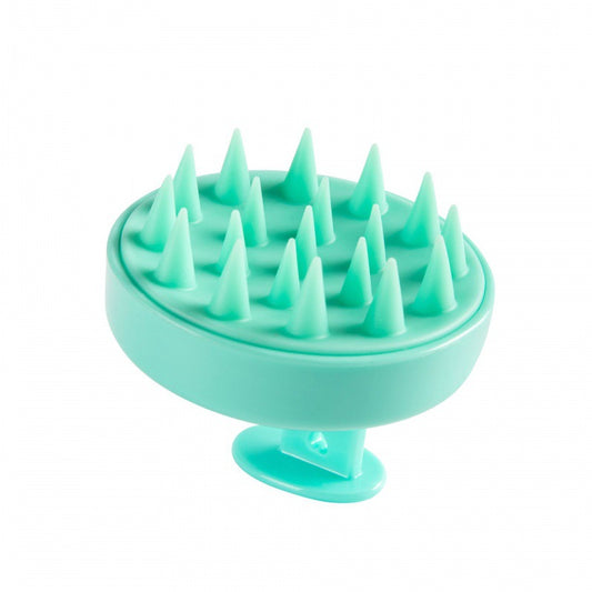 5-Pcs Green Soft Scalp Massager Shampoo Brush with Detachable Bristles Handheld Hair Scrubber for Deep Cleaning and Head Massage