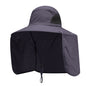 Dark grey UPF 50+ Sun Protection Fishing Hat Wide Brim Neck Flap Quick Dry Bucket Hat for Outdoor Hiking and Gardening