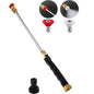 Black High Pressure Washer Gun with 2 Spray Nozzles 19inch Long Wand Metal Garden Hose Sprayer for Car Wash Window Cleaning and Watering