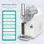 White 5-in-1 Electric Slushie Machine 2L Compressor Frozen Drink Maker Ice Cream Milkshake & Margarita Mixer for Home & Commercial Use