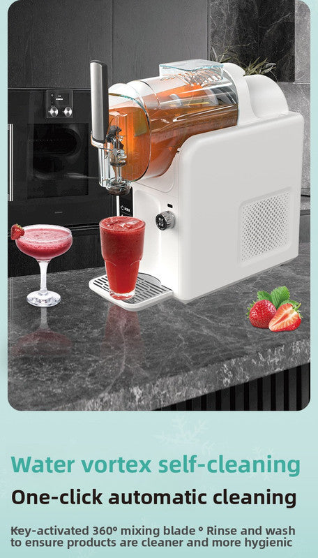 White 5-in-1 Electric Slushie Machine 2L Compressor Frozen Drink Maker Ice Cream Milkshake & Margarita Mixer for Home & Commercial Use